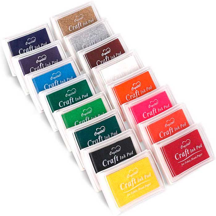 8 colores de punta de pétalo pintura álbumes de recortes estilo 1 almohadilla de tinta de goma arcoíris para hacer tarjetas sello de tinta para niños almohadilla de tinta para manualidades 